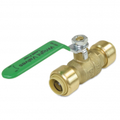 1/2" x 1/2" Push To Connect Ball Valve, Lead-Free Wright Valves